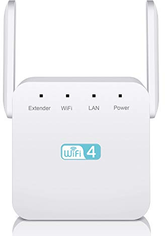 Répéteur WiFi Puissant 300Mbps Amplificateur WiFi Puissant avec Mode Répéteur/Router/AP, WiFi Extender avec 1 Port Ethernet & 2 Antennes, A-KURUI-YS