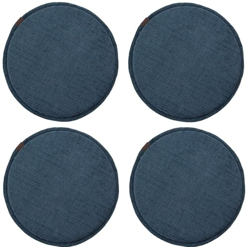 1/2/4er Set Rund Stuhl-Sitzkissen Rutschfeste Waschbare Küche Stuhlkissen 30/35/40/45/50cm Outdoor & Indoor Stuhlauflage für Küche oder Esszimmerstuhl Gartenstuhl Büro(Color 7,30x3cm/11.8x2in4pc)