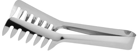 Pinzas para servir – Pinzas de acero inoxidable para pasta | Servidor de espaguetis para cocina | Pinzas de espaguetis y ensalada para bufés | Pinzas de cocina resistentes y cómodas para cocina y