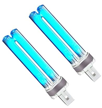 EVERGROW 9w Lamp Bulb, Spare Bulb for Sunsun Hw-303b 304b 404b Jup-01 Filter Cf400, Cf500, G23 2 Pin,