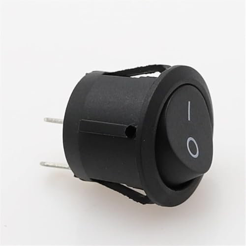 Interrupteur à bascule rond SPDT ON-Off, 220V, KCD1-105 blanc, noir, rouge, AC 250V/6A, 125V/10A, 2 broches, 2 pièces(1)