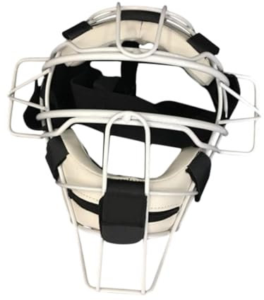 perfk Gesichtsschutz für Baseball-Catcher-Helm, atmungsaktiv, leicht, Draht-Gesichtsschutz für Softball-Helm, Weiß
