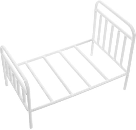 HEMOTON Puppenhausbett Miniaturmöbel Für Kinder - Puppenhausdekor Miniaturmodellpuppe Bett