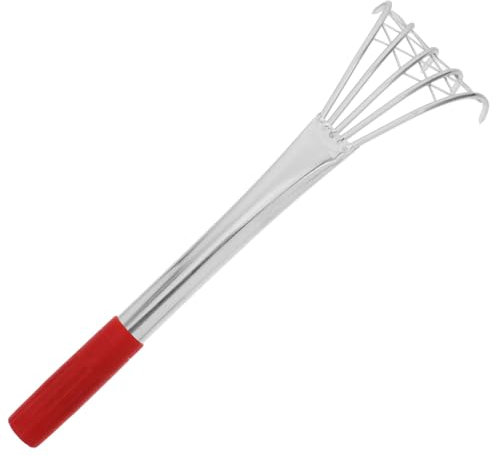 HANABASS Strumento Artigliato Portatile in Metallo Resistente Versatile e Facile da Usare per Rastrellare Foglie e Scavare Vongole, la Pulizia del Giardino e Dell’arena