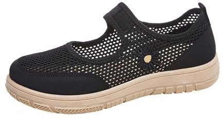 School Size 9 Board Shoes Women's Athletic Casual Shoes Black Suede Ballet Pumps (Black, 5.5)