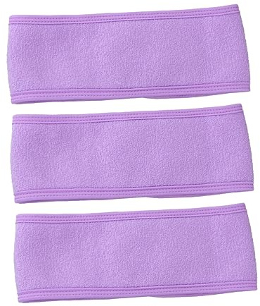 BESTYASH 3pièces Bandeau Pour Cheveux Bandeau De Bain Bandeaux De Maquillage Pour Femme Réglable Pour Lavage Visage Salle De Bain