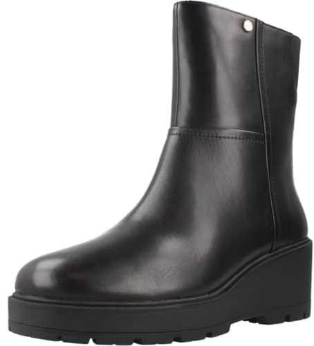 Geox miereille donna Stivaletti con zeppa - D563VA00043C9999 (Nero, Sistema Taglie Calzature EU, Adulto, Numero, Media, 38.5)