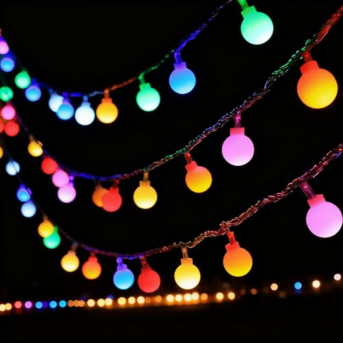 USB LED Lichterkette,6M 40LED Bunte Kugeln Lichterketten,Lichterkette Außen Innen,Led Lichterketten Globe Außen,Ideal für Kinderzimmer,Gartenbeleuchtung,Partybeleuchtung,LED Fairy Lights