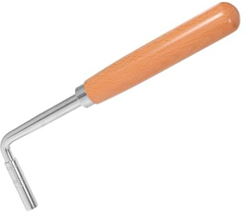 Klavierstimmhammer aus Metall und Holz mit L-form Spitze | Universell für Flügel und Klavier, Ergonomisch Geformt, Inklusive Tragbarer Tasche für Reparatur und Stimmung