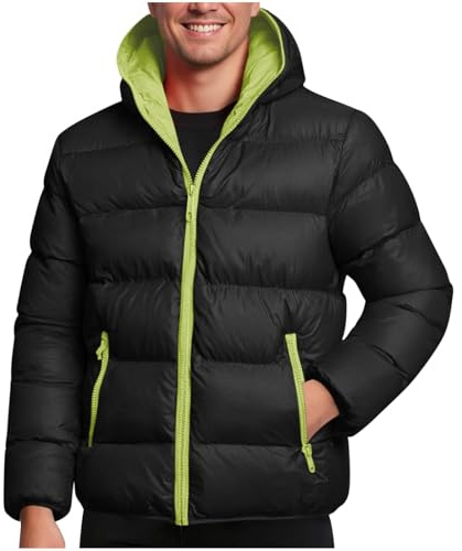 KOG Winterjacke Herren Steppjacke Wintermantel Fashion Parka Wanderjacke Oberteile Männer Winter Strickjacken Basic Fahrradmantel Zipper Jacke Wollmantel Herbst Sport Jacke Baumwolle Cordjacke