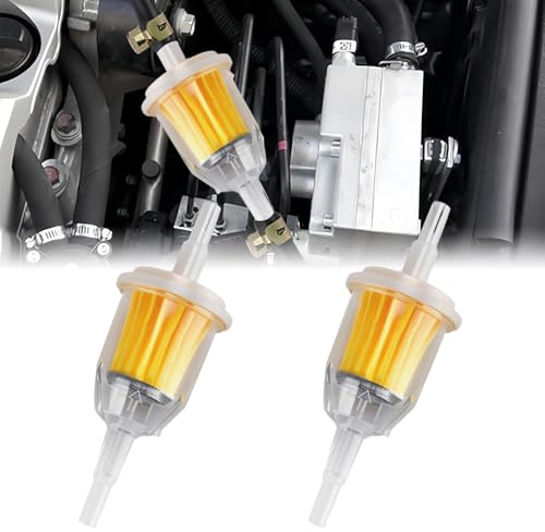 2Pcs Inline Magnetic Fuel Filter 1/4 & 5/16 Inch Replacement Gas Cleaner
