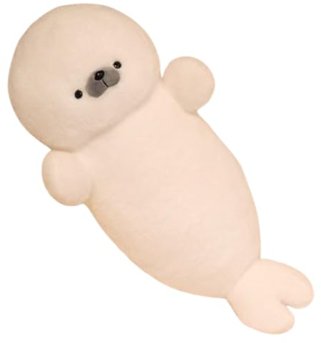 Xiyocadt Chubby Blob Seal Pillow, Stuffed Animals Seal Plush Toy,Niedliche Cartoon Robbe Kissen GefüLlt PlüSch PlüSchtier Kuscheltier FüR Babys, Jungs, MäDchen Und Erwachsene. (70cm,Knopfäugig)
