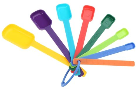 SHYYOULQE 7PCS Measuring Spoons/Cups Set Texture Tablespoons and Teaspoons for Cooking Baking Dishwasher Measuring Spoon Set