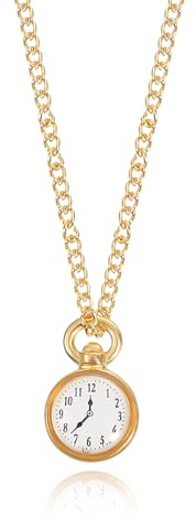 BCOATH Mini Orologio da Tasca Vintage in Lega Robusta per Casa delle Bambole Accessorio Decorativo in Miniatura a Forma di Orologio da Taschino per Appassionati di Mini Case e