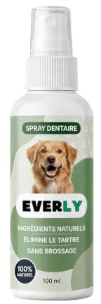Everly Spray Dentaire Chien, Spray Dentaire Anti tartre Pour Chien 100ml