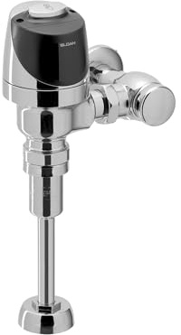 Sloan ECOS 8186 Exposed Sensor Urinal Flushometer, 0.125 GPF Valve - Infrared Sensor w/Courtesy Flush Override Button, Single Flush, Fixture Connection Top Spud, Battery Powered, 3250325