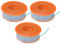 ALM 3 x Strimmer Spool & Lines For Bosch ART 23 26 30 Combitrim Easytrim