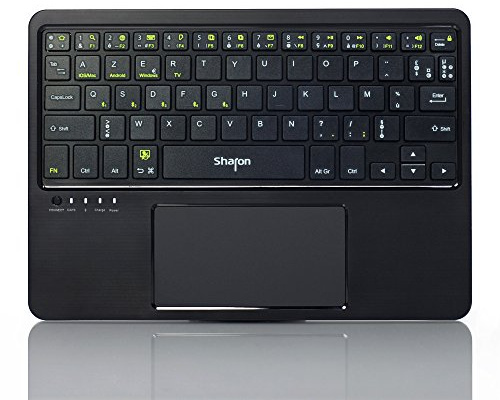 4-i-1 Bluetooth-tangentbord för Smart TV Tablet Smartphone | Koppla ihop 5 enheter samtidigt | Android, iOS/Mac OS X, Windows 8 och 10