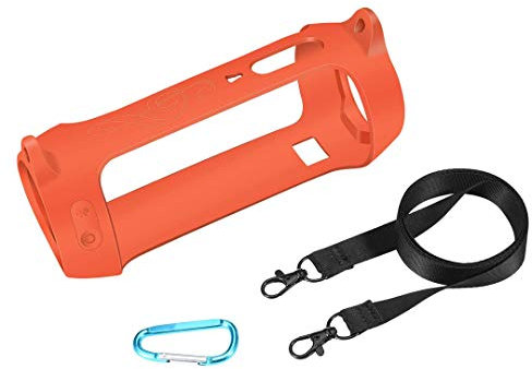 XIZONLIN Bluetooth Lautsprecher Schutzhülle, Silikon Tragetasche Hülle Case Schutz mit Karabiner und Schultergurt für JBL Pulse 4 Bluetooth Lautsprecher