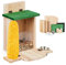 Relaxdays Casetta Mangiatoia per Scoiattoli, da Assemblare, Ciotola Acqua e Porta Pannocchia, Appendere, Naturale Verde, Acciaio Inox, 27 x 28 x 23 cm