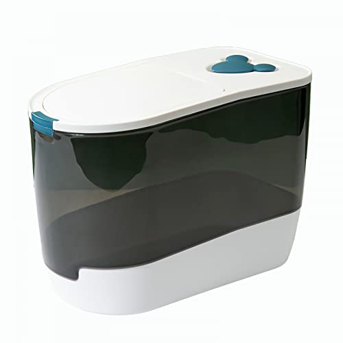 Large Capacity Pet Sealed Fresh Food Storage Bucket, Cartoon Dog Food Storage Tank, Moisture And Insect Resistant Cat Food Bucket, Pet Snacks Storage Supplies-Blue||Large