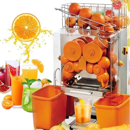 Exprimidor Eléctrico de Cítricos,Máquina Automática Comercial,20 Naranjas/min Exprimidor Eléctrico de Naranjas Exprimidor Naranjas Zumo Industrial para Jugo de Rango de limón
