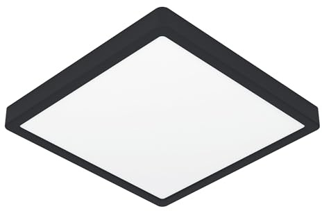Eglo connect.z Smart-Home lampada da soffitto a LED Fueva 6-Z, 39 x | 39 cm, ZigBee, app e controllo vocale Alexa, colore della luce: bianco caldo/freddo, dimmerabile, per bagno, nero, IP44