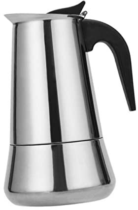 CATIEBYE Caffettiera Espresso Acciaio Inossidabile per Induzione Facile da Usare e Ristoranti Sicurezza Antipressione Design Compatto e Portatile