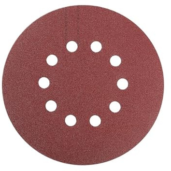 Lot de 100 disques ponçage for ponceuse murale, 10 trous, 225 mm, 9 pouces, for métal, travail du bois, polissage, papier verre abrasif, grain 40-2000 pour Meulage(180)