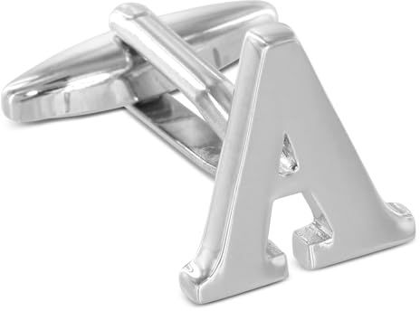 TEROON Manschettenknopf Buchstaben Initialen [EIN Knopf - KEIN Paar]