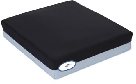 Medline Gel Foam Wheelchair Cushion, 22 x 18 x 3 - Comfort & Pressure Redistribution with Easy-to-Clean Cover