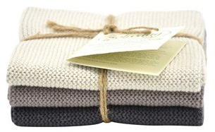 Solwang Putzlappen Warm Grau Kombi 858687 gestrickt Wischlappen Baumwolle Wischtücher Edelstahl