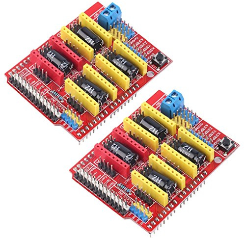 HiLetgo® 2 x CNC Erweiterungsplatinen, V3 Engraver Shield 3D-Drucker CNC Expansion Board A4988 Treiberplatine für Arduino