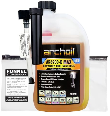 Archoil AR6900-D Max Advanced Diesel Fuel Synthesis 500ml | Advanced Super Diesel Fuel Converter with Ongoing Fuel System, Fuel Injector, DPF, EGR and Turbo Cleaning (500ml)