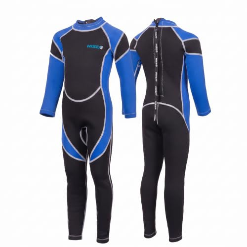 SANANG Combinaison de plongée en néoprène 2,5 mm pour enfants, combinaison de natation à manches longues une pièce pour la plongée avec tuba et la plongée