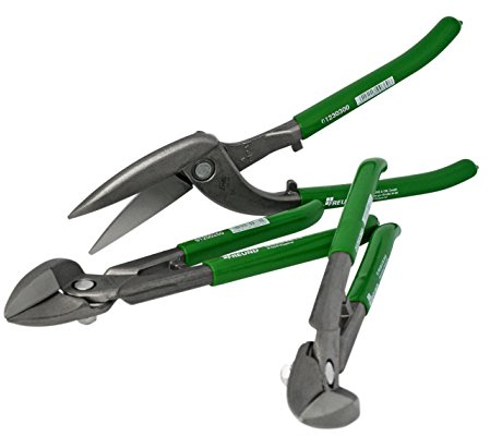 FREUND Blechscheren Set 3-teilig, 01230300 Tafelblechschere gerade, 01251260 Idealscheren links 01250260 Idealschere rechts