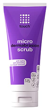 Microdermabrasion Facial Scrub and Face Exfoliator - Exfoliating Face Scrub Polish Cream with Dermatologist Grade Crystals for Anti-Aging, Dullness, Wrinkles, and Pores - Large 4 Ounce Size
