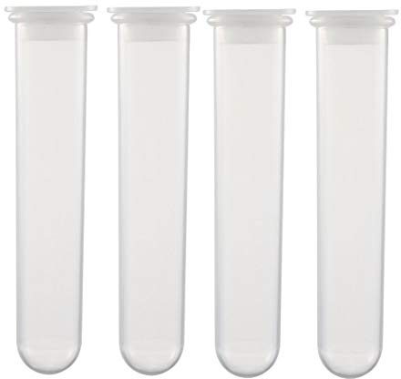 sourcing map Tubes à centrifuger Plastiques 20ml avec Capuchon à Pression Microtube à centrifuger gradué en polypropylène Fond rond Conteneur pour Billes Échantillon Labo 10Pcs Transparent