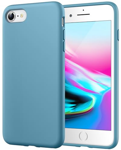 JETech Silikon Hülle für iPhone SE 3/2, iPhone 8/7, Kornblume