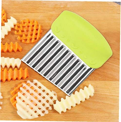 Multifonctionnel De Pommes De Terre Frites Couteau Français De Pommes De Terre Coupe-légumes en Acier Inoxydable Onduleux Lame Cutter Cuisine Outils Gadgets Cutter 1pc