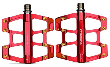 Fahrradpedale, Universal Mountainbike-Pedale Plattform Radfahren Leichtes Pedalpedal Aus Aluminiumlegierung, Fußrutschen Verhindern, Red