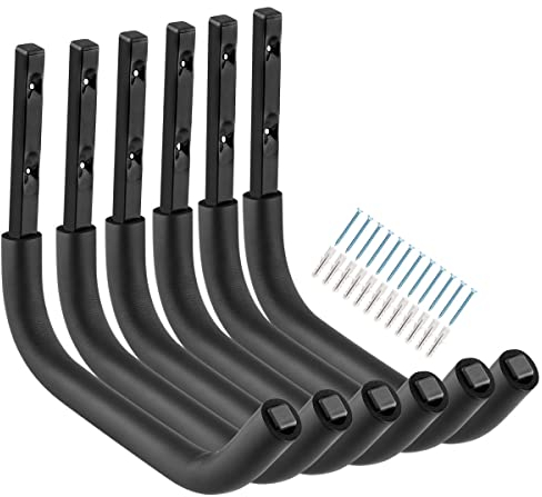 Ganci da garage resistenti, gancio per scale da 31,5 cm, gancio per montaggio a parete per organizzatore di interni esterni sedie pieghevoli biciclette attrezzi