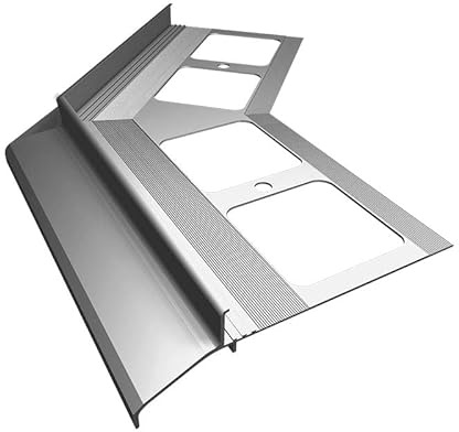 Renoplast® Aluminium Ecke 135° für Traufprofil K30 Grau | Fertigstellung von Terrassen und Balkonen | Fliesenböden auf Klebemörtel | Wasser ablaufsysteme Winkelprofil | Korrosionsschutz