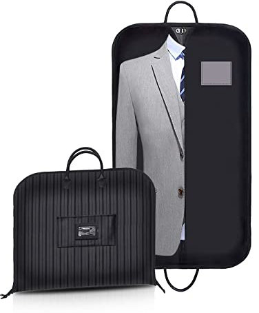 VISOOM Kleidersack | 100x 60 cm | Anzugtasche Kleidersäcke Atmungsaktive Kleidersack Anzug Schutzhülle für Anzug Jacke Kleid Reisen und Aufbewahrung Herren Damen(Oxford-Stoff Schwarz)