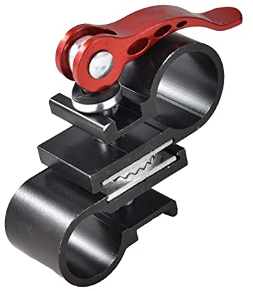 harayaa Fishing Chair Clamp Fishing Chair Umbrella Bracket Adjustable Bracket Holder Fish Pole Mount Clip for, black
