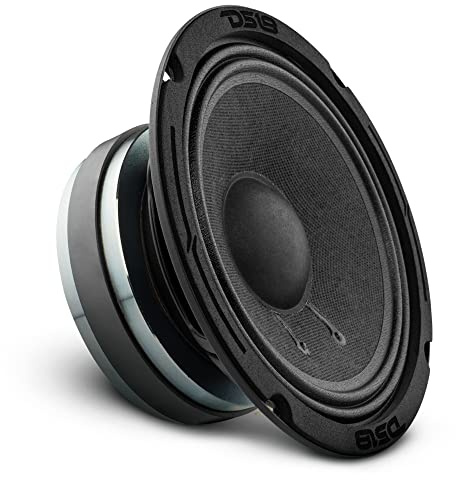 DS18 6PRO300MB-4 PRO 16,5 cm Midbass Lautsprecher Boxen 300 Watt Max Leistung 150 Watt RMS 4 Ohm - Leistungsstarker Midbass Lautsprecher für Pro Car Audio Sound System - Schwarz