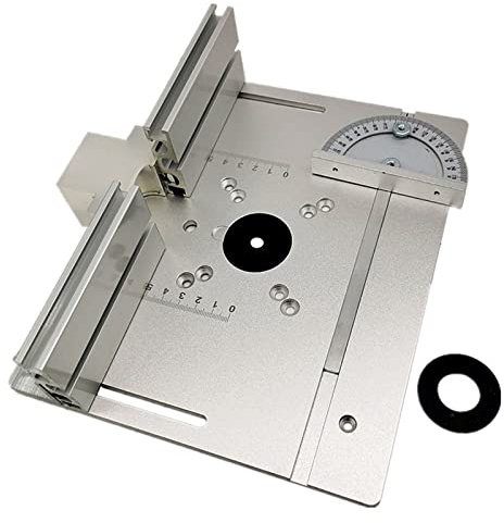 MMOU Piastra da Banco per la Lavorazione del Legno, Piastra da Tavolo per Fresatrice Facile Installazione Tavolo Elettrico per la Fresatura del Legno (Color : Silver Color, Size : 3PS)