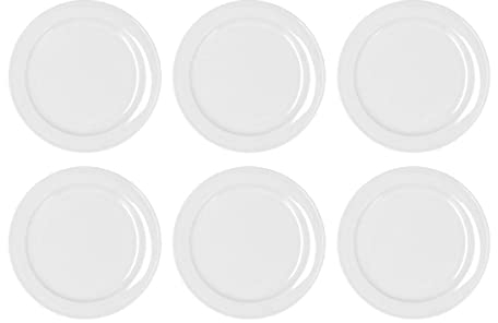 Bidasoa Glacial Ala Estrch Set 6 Platos Llano Porcelana 24cm Porcelana Apto Microondas Apto Frigorífico Apilable