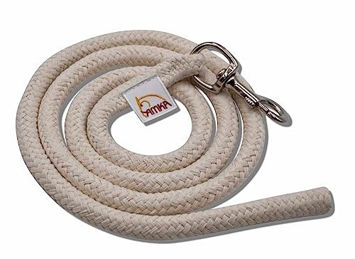 AMKA Anbindestrick Führstrick Führleine aus Baumwolle mit Karabiner