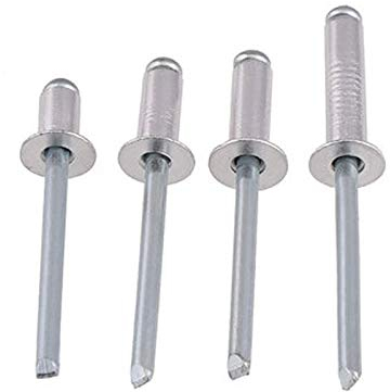 10 Stück M3 M3,2 versenkte Aluminium-Blindnieten, Dekorationsnägel, flache Aluminiumnieten, 6 mm, Kappendurchmesser 5 mm–12 mm, Länge: M3 x 10 mm